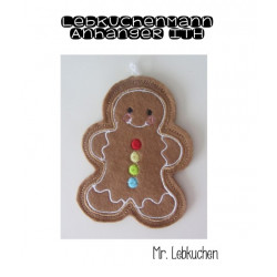Anhänger ITH - Lebkuchenmann Gingerbread Christmas
